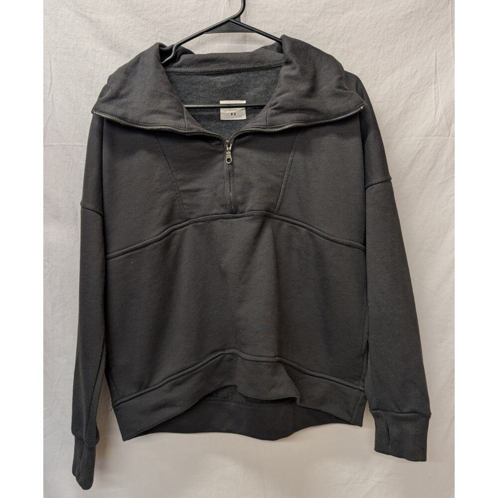 Wilo The Label Bella 1/2 Zip Pullover Sweatshirt Women's XS Gray